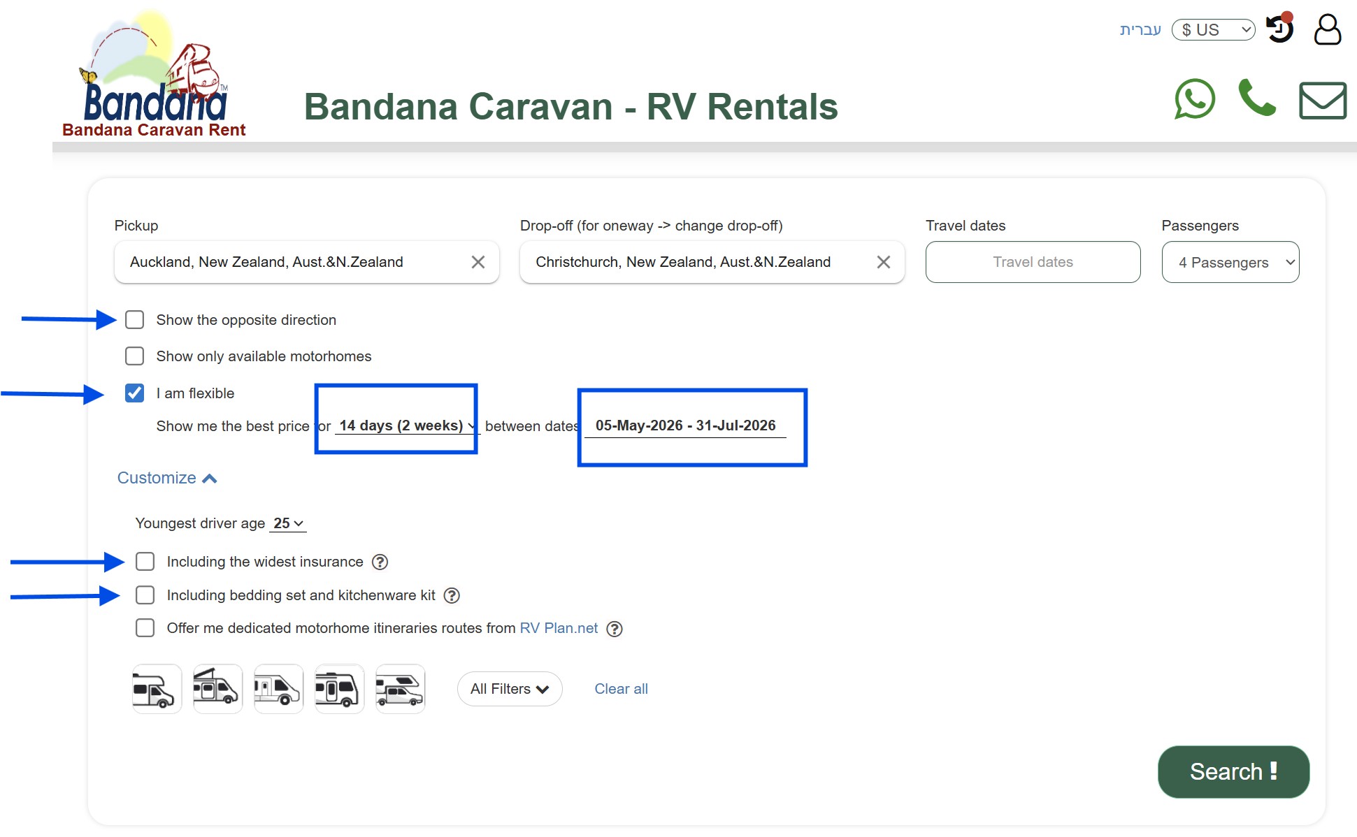 best Prices RV rentals in 